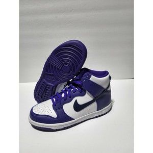 New Nike Dunk Hi (GS) Electro Purple Midnight Navy Size 5Y Woman 6.5 DH9751 100
